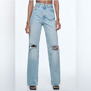 NWT! Zara high-rise full length wide leg, Jeans size 6/38